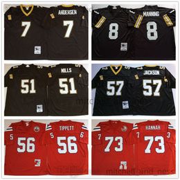 1990 Football universitaire 3 Bobby Hebert Jersey Vintage 7 Morten Andersen 8 Archie Manning 51 Sam Mills 57 Rickey Jackson 56 Andre Tippett 73 John Hannah