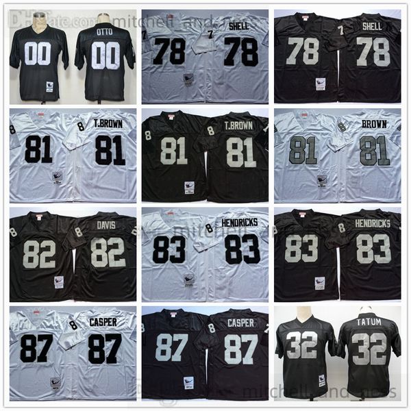 Classique Vintage 1990 College Football 78 Art Shell Jersey Vintage 81 Tim Brown 82 Al Davis 83 Ted Hendricks 87 Dave Casper 00 Jim Otto 24 Charles Woodson 32 Jack Tatum