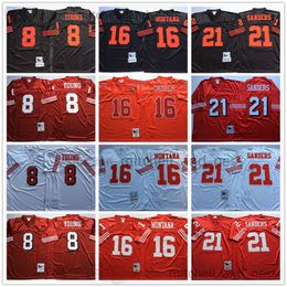 Classique Vintage 1990 College Football 8 Steve Young Jersey Vintage 16 Joe Montana 21 Deion Sanders 20 L0VILLE 32 WATTERS 51 NORTON Maillots cousus