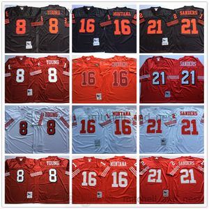 Klassieke vintage 1990 College Football 8 Steve Young Jersey Vintage 16 Joe Montana 21 Deion Sanders 20 L0VILLE 32 WATTERS 51 NORTON gestikte truien