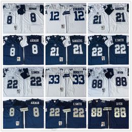 Classique Vintage 1990 College Football 8 Troy Aikman Jersey Vintage 21 Deion Sanders 22 Emmitt Smith 33 Tony Dorsett 88 Michael Irvin 12 Roger Staubach 54 Randy White