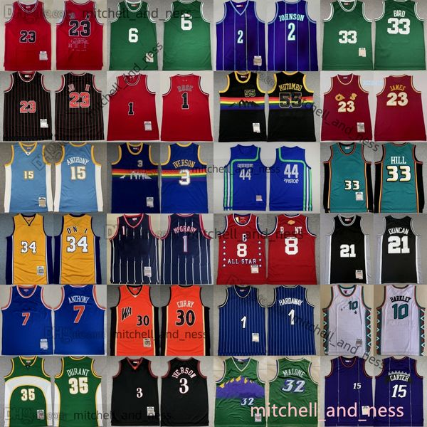 Mitchell et Ness Retro Basketball Iverson Maillots Jason Chris Williams Webber Charles Steve Barkley Nash Tracy Penny McGrady Hardaway