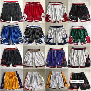 Pantalones cortos de baloncesto cosidos con bolsillo de remolque, pantalones cortos Retro de alta calidad con bolsillos, pantalones cortos de baloncesto para hombre S M L XL XXL