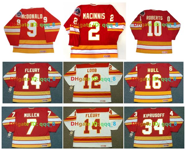 LANNY MCDONALD AL MacINNIS 1989 Stanley Cup Custom CCM Throwback Hockey Jersey BRETT HULL DOUG GILMOUR THEOREN FLEURY HAKAN LOO IGINLA MIIKKA KIPRUSOFF Tamaño S-4XL