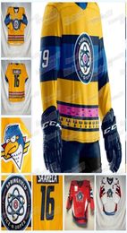 MitNess aangepaste Springfield Thunderbirds AHL hockeytrui Matthew Peca Sam Anas Nathan Walker Scott Perunovich Hugh McGing Logan B2150941