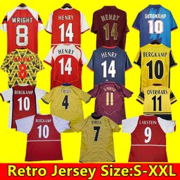 ARSEN Retro VOETBALJERSEYS HIGHBURY Fabregas VOETBALSHIRT V.PERSIE PIRES REYES VIEIRA HENRY 02 03 05 06 98 99 BERGKAMP 94 95 ADAMS Persie 96 97 Galla 86 87 89 WRIGHT