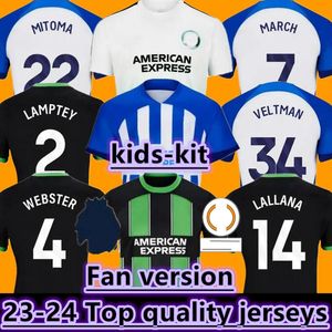 Mitoma 23 24 MAUPAY BHAFC SOCUCER JERSEYS Gross 2023 2024 Veltman Seagulls voetbalshirt Maart Alzate Propper Ferguson Undav Lamptey Home Away Men Kids Kit