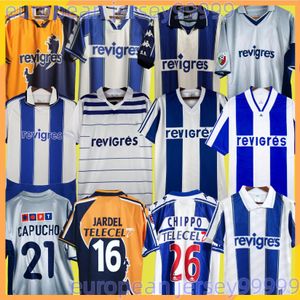 1994 95 97 99 Porto Retro Soccer Jerseys 2001 03 04 Coupe Finale à domicile Hommes Kits Déco Bleu Jaune Classique Uniforme McCARTHY DERLEI Finales Vintage Football Shirt