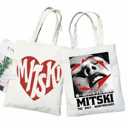 Mitski Singer Shop Bag Women Canvas Be the Cowboy Tote Eco Bag Carto Bury Me at Makeout Creek Shopper Shoulder Bags Z3ZF#