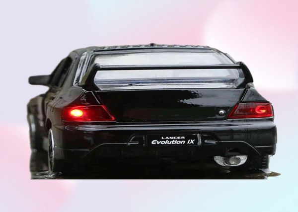 Mitsubishi Lancer modelo de carreras de aleación evolución IX 9 escala 132 coche de metal fundido a presión serie de coches de juguete niños 039s regalos 9295768