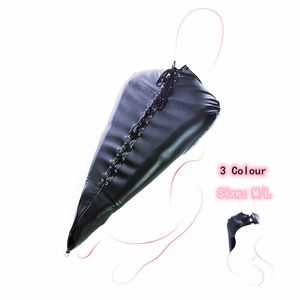 Mitaines 2 tailles de bras de liaison Fetish Cosplay Costumes de cuir PU souple Gants de bondage à manches réglables avec retenue d'épaule 230828