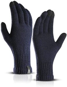 Mitaines Gants en tricot doublés à la mode Warm Minimalist Comfort Winter Womens Touchscreen