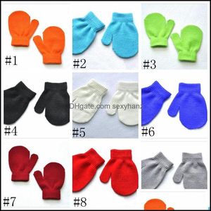 Mittens Handschoenen Hoeden, Sjaals Mode Aeserijen Baby Winter Warm Kinderen Gebreide Jongens Meisjes Anti-Chaos Grabbing Mitten Student Scratch Candy C