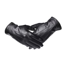 Mitaines GOURS hiver gants en cuir véritable hommes noir véritable gants en peau de chèvre doublé polaire chaud mode conduite mitaines arrivée GSM043 230905