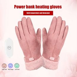 Woests winter elektrische verwarmde handschoenen USB laadverwarming ergonomie dames opwarming aan en 3 versnelling temperatuur regulat 221014