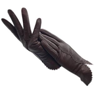 Mitaines hiver dames mode gants en peau de mouton en cuir chaud moto conduite Protection contre le froid cadeau de luxe noir Br 230828