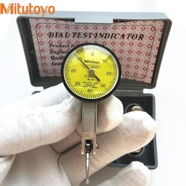 Indicador de dial Mitutoyo Indicador Analógico de palanca Dial Precisión 0.01 Rango 0-0.8 mm Diámetro de 32 mm Herramienta de medición