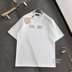 MIU Designer T-shirt coton tshirt à manches courtes Polo décontracté pour hommes hommes hommes femmes surdimension