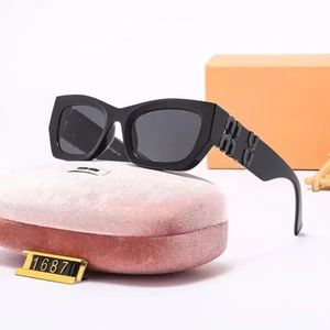 Miu Luxus-Sonnenbrille, ovale Gläser, UV400-strahlenbeständig, personalisierte Retro-Damenbrille mit kleinem Rahmen, Teller, fortschrittlich, hohe Schönheit