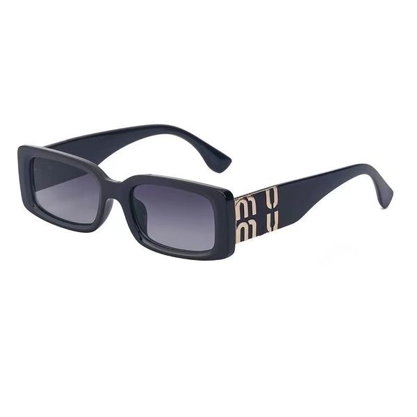 Miu lunettes de soleil à petit cadre pour hommes et femmes lunettes de soleil carrées à la mode lunettes de soleil anti-ultraviolets à jambe large à la mode