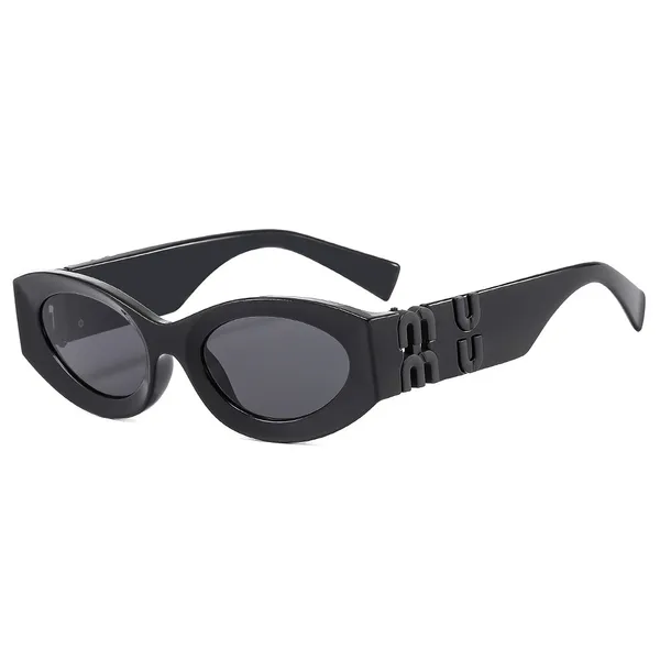 Miu Lunettes de soleil Lunettes de mode monture ovale Lunettes de soleil design femmes anti-rayonnement UV400 lentilles polarisées lunettes rétro pour hommes avec boîte d'origine AAA + RXYU