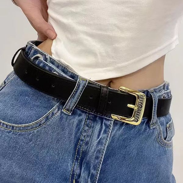 Miu ceinture femme motif plat cuir haut de gamme ceinture FARFETCH22 nouveau produit ceinture
