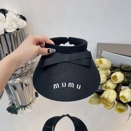 Miu Women's Vide Top Hat Designer Designer Cap Bamans Protection sol