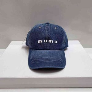 Miui Denim Baseball Cap Femmes Hip Hop Hat Caps de lettre pour femmes Visor d'été extérieur Automne Snapback Snapback Sun Gorras 328