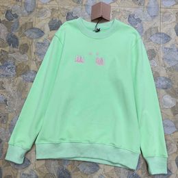 Sudadera con capucha de diseñador Miui, camisetas de manga larga para mujer, letras bordadas, cuello redondo, suéter suelto, suéter, abrigo de fondo con parte superior de diamante caliente