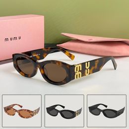 Miui Designer Zonnebril voor vrouwen Ovaal frame Mirror Mui Mui Zonnebril Designer Sunglass SMU 11WS 09WS Glip Rangse Runway Dames Zonneglazen UV400 Polariseerde bril