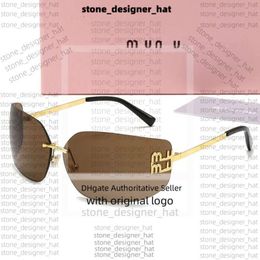 Gafas de sol de diseñador de gafas Miui para mujeres Gafas de sol de hombres de lujo de gran tamaño