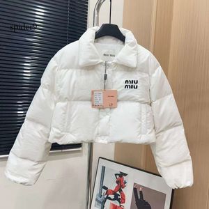 miui miui chaqueta follar hacia abajo m'm stand cuello cremallera pan chaqueta ruidosa