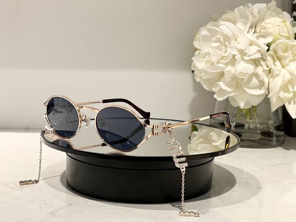 Miui miui gafas de sol elipses gafas de sol tipo ojo de gato para mujer montura pequeña tendencia hombres gafas de regalo Sombra de playa Protección UV gafas polarizadas con caja agradable