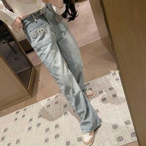 Miui top luxe dames kleding dames jeans jeans vrouwelijke dames broek belt bodem broeken