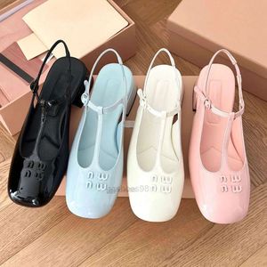 Miui dames balletschoenen bootschoenen ontwerper merk plat bodem Mary Jane comfortabele lederen schoenen zwart en wit roze bruine casual buiten 35-40