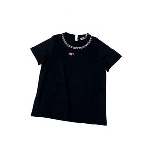 T-shirt Miumiues Designer Luxury Fashion Lettre imprimé T-shirt pour femmes de qualité supérieure NOUVEAUX