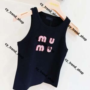 Miumiumtank Top Muimiu T-shirt Miumu-tanks Tops Designer Summer Heren damesvest