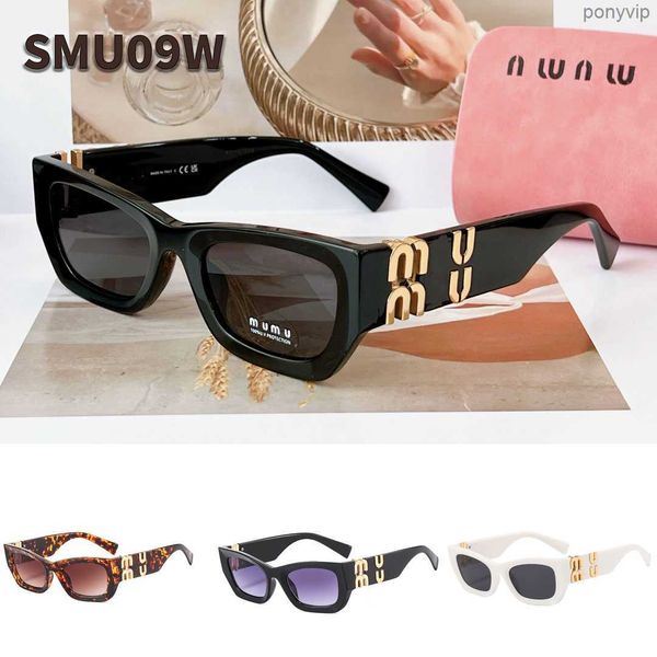 Miumius Smu09ws lunettes de soleil designer italien site officiel 1 lunettes haute qualité feuille PC classique luxe oeil de chat TCLJ