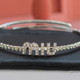 miumu – bague de cou pour femmes, collier de luxe de styliste, ensemble de lettres, diamant complet, strass, ras du cou, nouvelle collection 2024