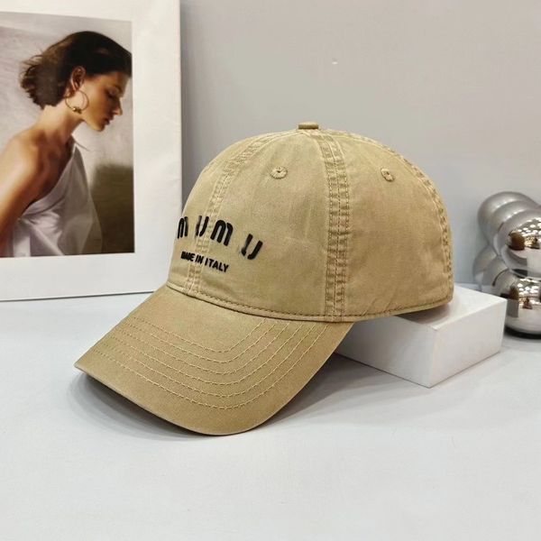 Miun Ball Caps Miu Gorra de béisbol Denim Bordado Letras Unisex Diseñador Beanie Hat Mius Caps Soft Top Protector solar Sombreros 684 AMZS