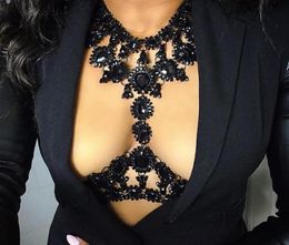 Miwens 2019 cristal métal Maxi grande longue chaîne de corps collier femmes 11 couleurs couche Punk Sexy fête déclaration scène bijoux A5532946311