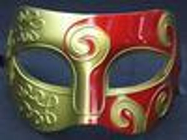 Mélanger 13 couleurs masque de mascarade hommes chevalier baron masque demi-peinture en aérosol masque de performance coloré 50pcs / lot livraison gratuite 000