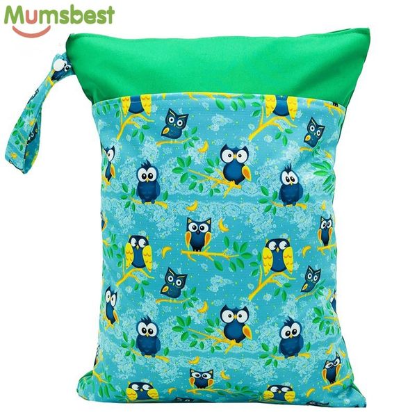 Mezclar 3 piezas al por mayor bolsa de pañales de tela lavable reutilizable impermeable pañales natación deporte bolsas de viaje tamaño: 40X30cm (15,7X11,8 pulgadas)