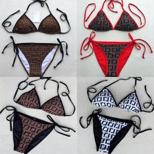 Mezcla 4 estilos de mujeres Swimsuits Summer Sexy mujer bikinis letras impresas trajes de baño de baño s-xl