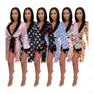 Mix 8 stijlen dames zijden gewaden nachtclub badjas ontwerper slaapjas jumpsuit klaar voor verzending
