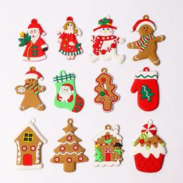 Mix Christmas Charms Xmas Tree Ornamenten Santa Claus Sneeuwvlok Sneeuwman Hangers DIY Sieraden Accessoires Groothandel