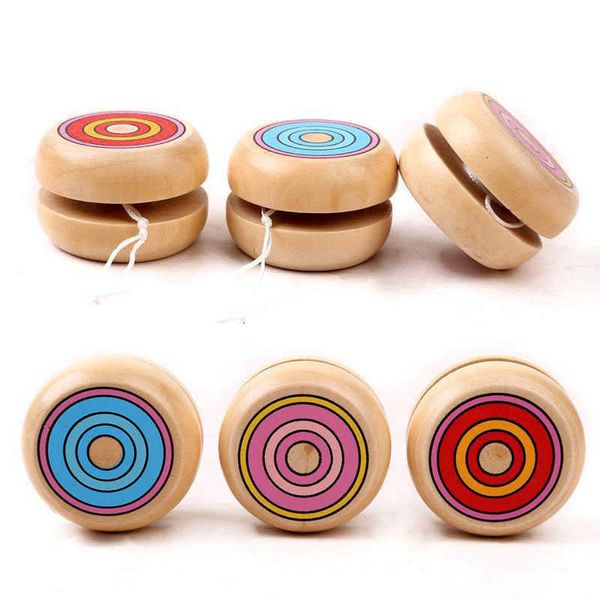 Yoyo magique en bois pour enfants, mélange de couleurs, 50 pièces, vente en gros, boule ronde, jouets professionnels pour enfants