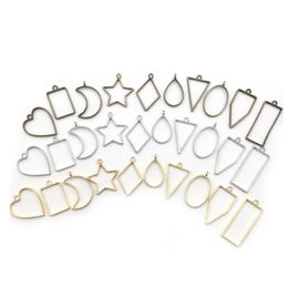 Mix kleur metalen geometrische figuur DIY charms voor ketting armband sieraden maken componenten onderdelen groothandel Prijs