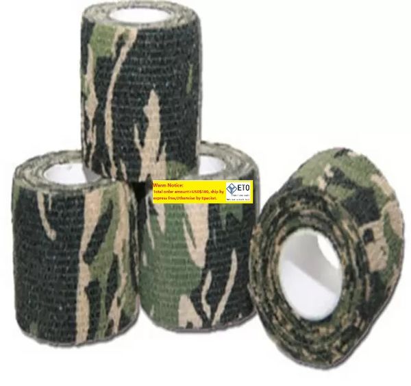 Bandagem elástica autoadesiva de cores misturadas Camo Wrap Rifle Tiro Caça Camuflagem Fita coesa