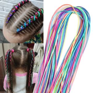 Mezclar coloridos 5-20pcs trenzas para cabello mechones para la cuerda de trenza africana dibrete de cola de caballo de cola de cabello accesorios para el cabello